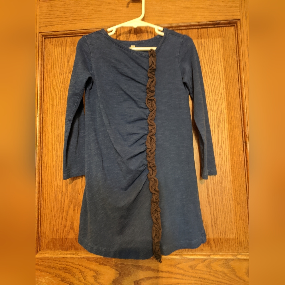 Tea collection long sleeve blue dress